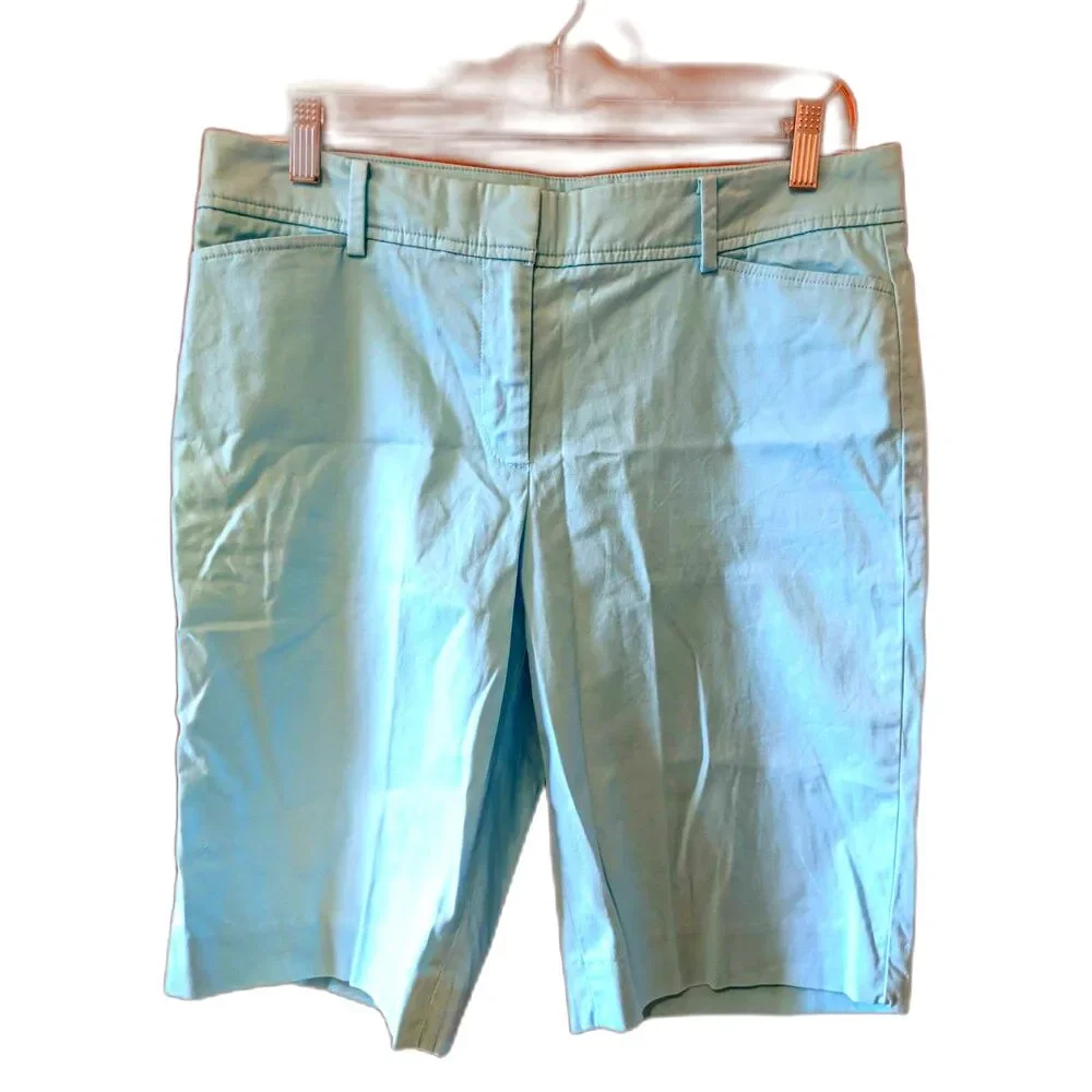 Talbots Perfect Short Womens 6 Aqua Blue 10